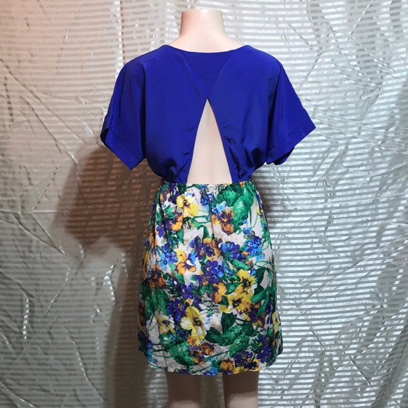 Anna Grace Floral Scoop Neck Open Back Sun Dress - Picture 3 of 7